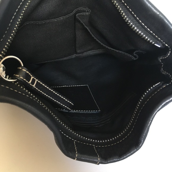 Black Coach Shoulder Bag with Silver Hardware - Picture 4 of 9